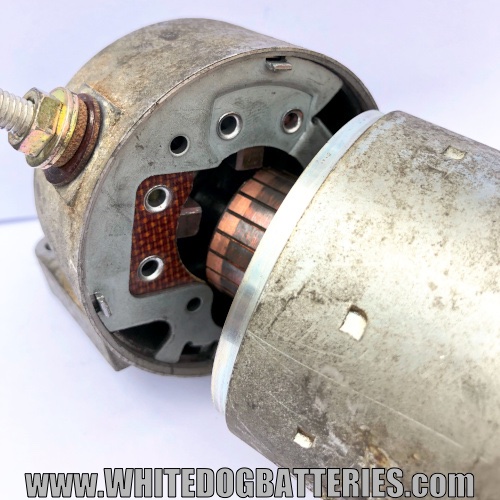 Inside a motorcycle starter motor