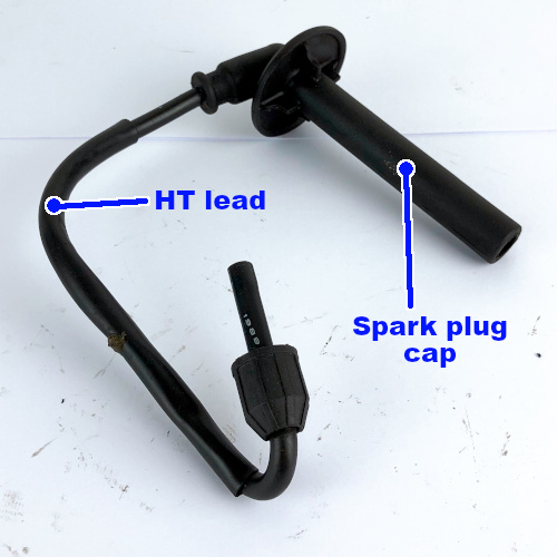 Inside a motorcycle HT lead and plug cap…